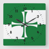 Horloge Carrée Flag of Kirkcudbrightshire Square Wall Clock (Recto)