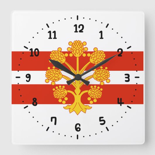 Horloge Carrée Flag of Westmorland Square Wall Clock (Recto)