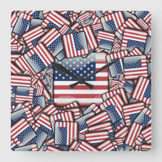 Horloge Carrée Flag_United_States_by_JAMColors