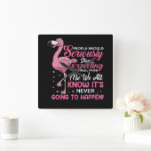 Horloge Carrée Flamingos | People Should Stop Expecting Normal (Maison)