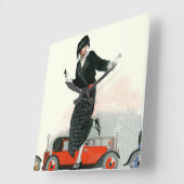 Horloge Carrée Flapper et Roadster (Angle)