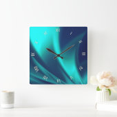 Horloge Carrée Flèche bleue (Maison)