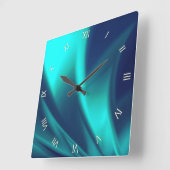 Horloge Carrée Flèche bleue (Angle)