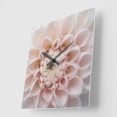 Horloge Carrée fleur (Angle)