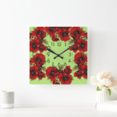 Horloge Carrée Fleur (Maison)