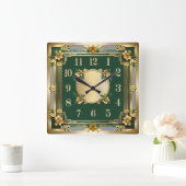 Horloge Carrée Fleur (Maison)