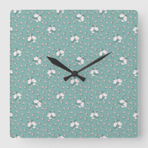 Horloge Carrée Fleur Buttcup