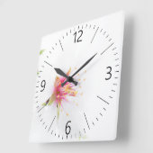 Horloge Carrée Fleur de l'amandier (Angle)