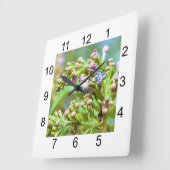 Horloge Carrée Fleur de lilas - Primus Inter Pares (Angle)