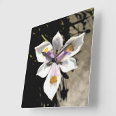 Horloge Carrée Fleur étoile (Angle)