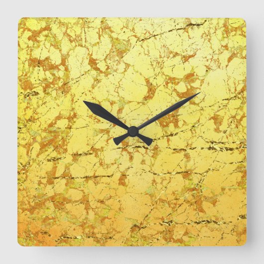 Horloge Carrée Fleur jaune (Recto)