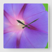 Horloge Carrée Fleur pourpre (Recto)