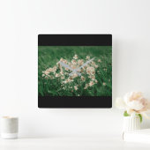 Horloge Carrée Fleur sauvage (Maison)