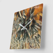 Horloge Carrée Fleurs d'art (Angle)