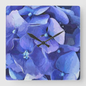 HORLOGE CARRÉE FLEURS DE JARDIN (Recto)