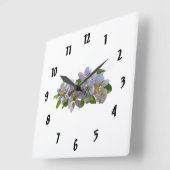 Horloge Carrée Fleurs de pommier (Angle)