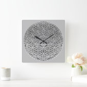 Horloge Carrée FLEURS DE VIE - Médaille Argent (Maison)