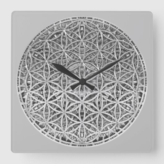 Horloge Carrée FLEURS DE VIE - Médaille Argent (Recto)