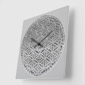 Horloge Carrée FLEURS DE VIE - Médaille Argent (Angle)