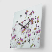 Horloge Carrée Fleurs, printemps (Angle)