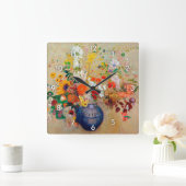 Horloge Carrée Fleurs, Redon (Maison)