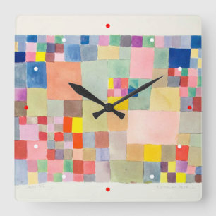 Horloge Carrée Flora on sand , Paul Klee
