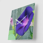 Horloge Carrée Floral acrylic (Angle)