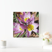 Horloge Carrée Floral de Pink (Maison)