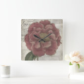 Horloge Carrée Floral français III (Maison)