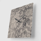 Horloge Carrée Floral vieilli (Angle)