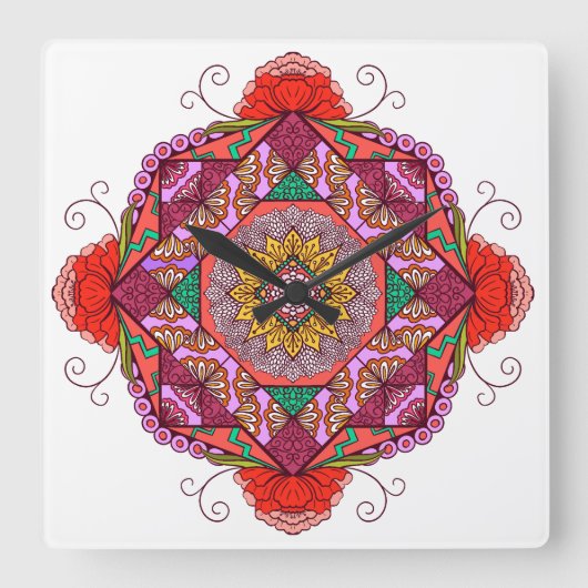 Horloge Carrée Flores como el Cosme (Recto)