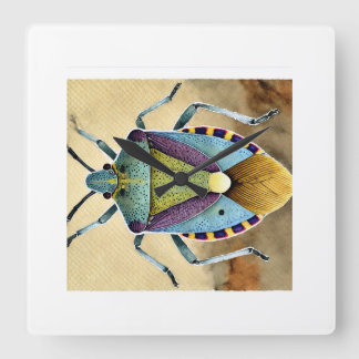 Horloge Carrée Flower Bug Insect 030924IREF230 - Watercolor