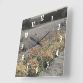 Horloge Carrée Flower Garden (Angle)