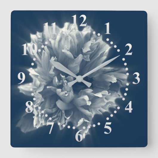 Horloge Carrée flower in (Recto)