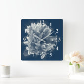 Horloge Carrée flower in (Maison)