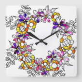 Horloge Carrée Flower Ring (Recto)