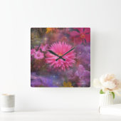 Horloge Carrée Flowers (Maison)
