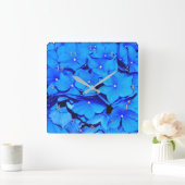 Horloge Carrée Flowers de Deep Blue Spring (Maison)