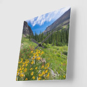 Horloge Carrée Flowers | Montana Flower Path (Angle)