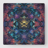 Horloge Carrée Flux papillon (Recto)