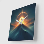 Horloge Carrée Foi intemporelle (Angle)