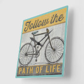 Horloge Carrée Follow The Path of Life Quota (Angle)