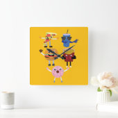 Horloge Carrée Food Characters (Maison)