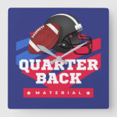 Horloge Carrée Football américain (Recto)