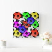 Horloge Carrée Football américain multicolore (Maison)