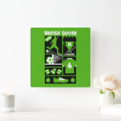 Horloge Carrée Football britannique (Maison)