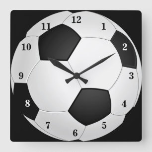 Horloge Carrée Football - Sport