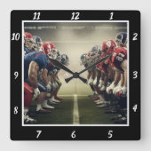 Horloge Carrée Football Teams Showdown (Recto)