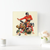 Horloge Carrée Football universitaire (Maison)