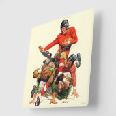 Horloge Carrée Football universitaire (Angle)